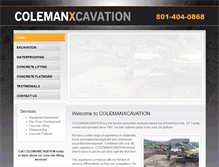 Tablet Screenshot of colemanxcavation.com